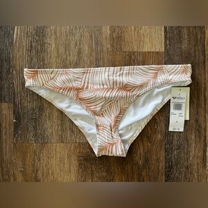 Roxy Palm Tree Dreams Bikini Bottom in Cream and Tan